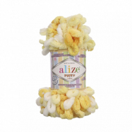 Пряжа для вязания Ализе Puffy color (100% микрополиэстер) 5х100г/9м цв.5921