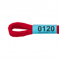 Нитки для вышивания Gamma мулине (0001-0206) 100% хлопок 24 x 8 м цв.0120 т.красный