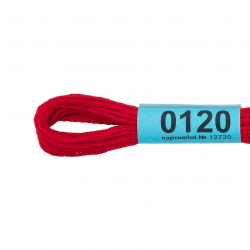 Нитки для вышивания Gamma мулине (0001-0206) 100% хлопок 24 x 8 м цв.0120 т.красный