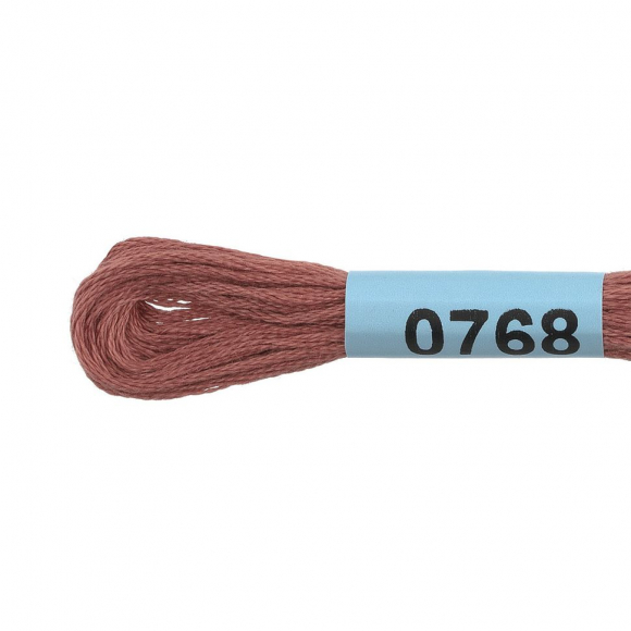 Нитки для вышивания Gamma мулине (0207-0819) 100% хлопок 24 x 8 м цв.0768 какао