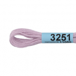 Нитки для вышивания Gamma мулине (3173-6115) 100% хлопок 24 x 8 м цв.3251 св.сиреневый