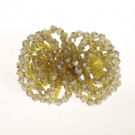 Украшение на булавке с бисером и бусинами арт.TBY-YZ-1 цв. 8 св.бежевый