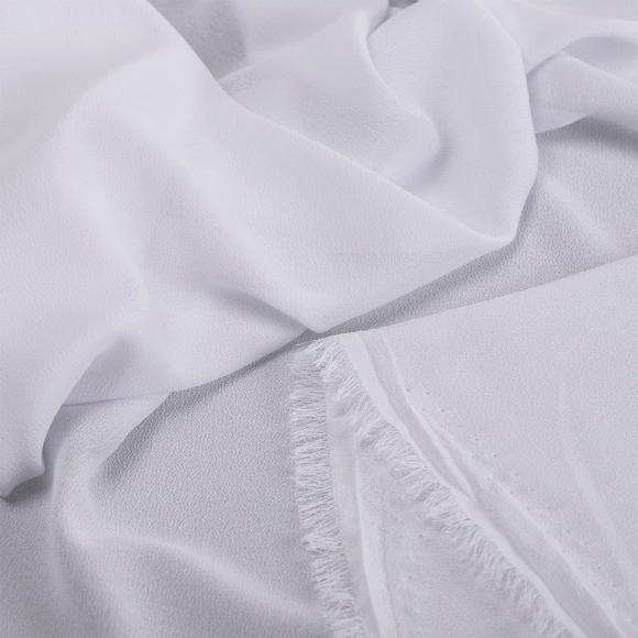 Ткань креп-шифон арт.TBY.8021-043 плот.105г/м2 100% ПЭ шир. 150см цв.43 белый рул.25м