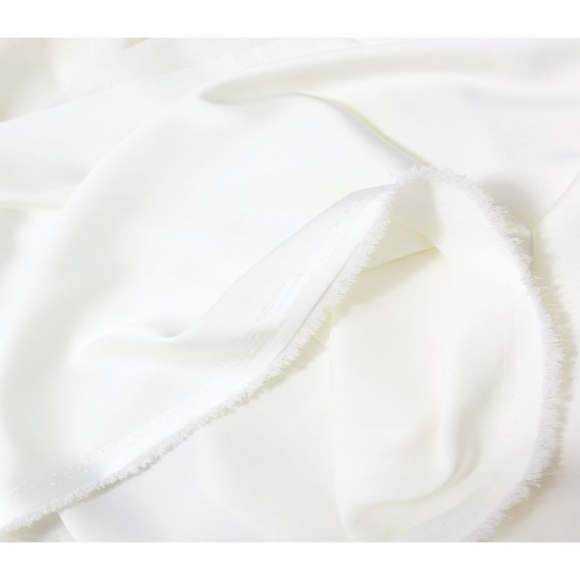 Ткань шелк Армани 89 г/м? 97% полиэстер, 3% спандекс шир.148 см арт.Р.11272.03 цв.03 молочный уп.25м