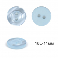 Пуговицы пластиковые C-NE66-1 цв.св.голубой 18L-11мм, 2 прокола, 144шт