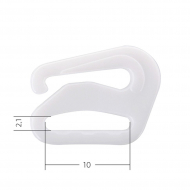 Крючок для бюстгальтера пластик  ARTA.F. SF-1-3 d10мм, цв.001 белый, уп.50шт