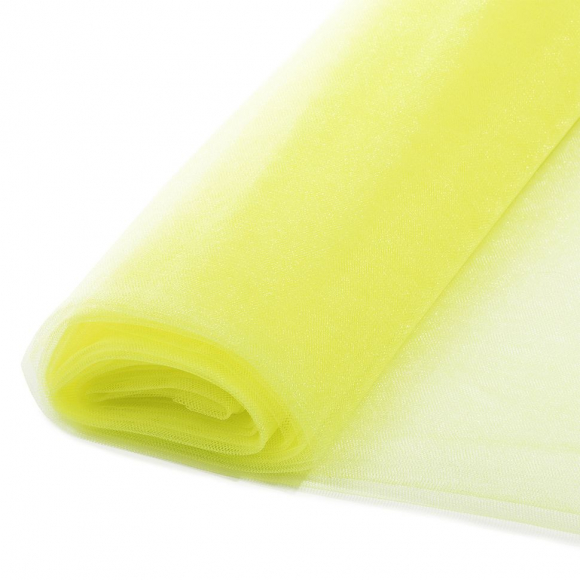 Фатин Кристалл средней жесткости блестящий арт.K.TRM шир.300см, 100% полиэстер цв. 58 К уп.50м - желтый неон Фатин Кристалл средней жесткости блестящий арт.K.TRM шир.300см, 100% полиэстер цв. 58 К уп.50м - желтый неон