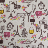 Ткань Лен, арт.TBY-DJ-11, 140г/м?, 30% лен 70% хлопок, уп.50х50см