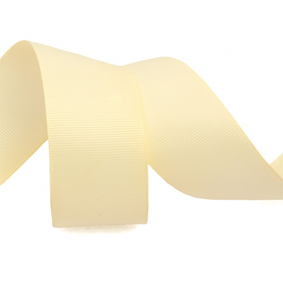 Лента Ideal репсовая в рубчик шир.38мм цв. 815 кремовый уп.27,42м