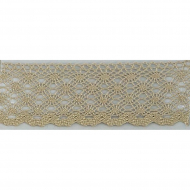 111968_Мерсеризованное хлопковое кружево, 30 мм, цвет темно-бежевый