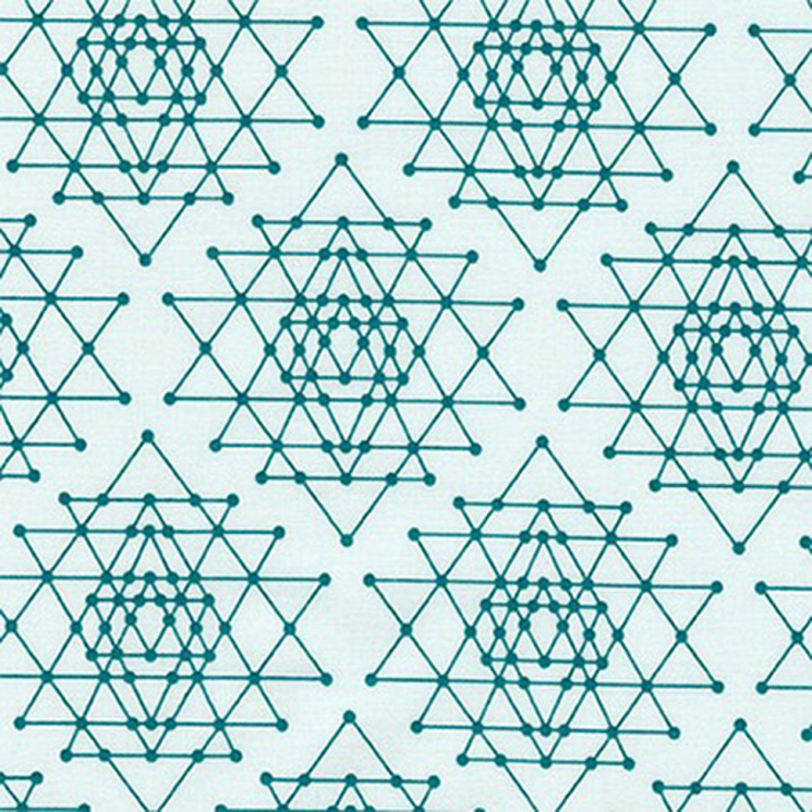 Ткань для пэчворка PEPPY Palm Canyon 146 г/м? 100% хлопок цв.AVL-17457-213 TEAL уп.50х55 см