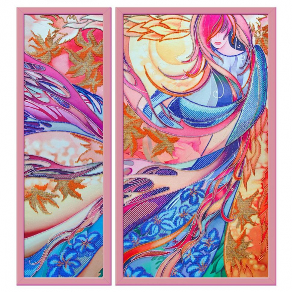 Набор для вышивания бисером НОВА СЛОБОДА арт.НД6559 Осенний вальс 18х60см, 33х60см