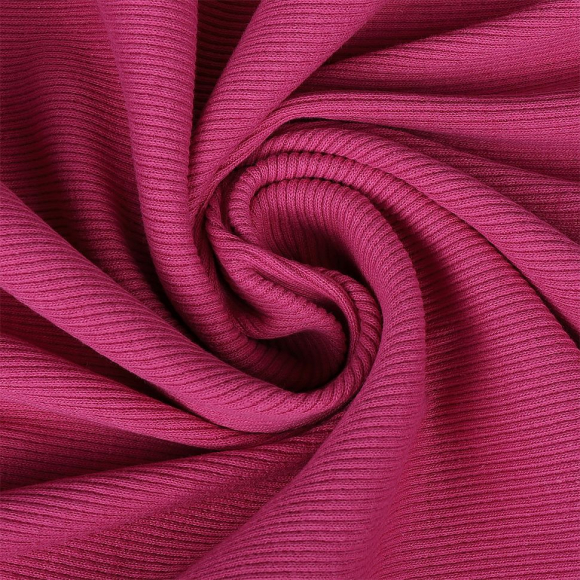 Кашкорсе трикотажное полотно 400г/м?  95%хб 5%эл  шир.60+60см арт.ШН-400955-48 цв.малина пач.15-60м (1кг-2,10м)