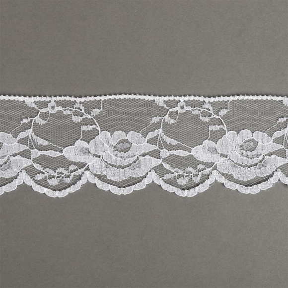 Кружево-трикотаж KRUZHEVO арт.TBY 1676 шир.50мм цв.01 белый, уп.27,4м Кружево-трикотаж KRUZHEVO арт.TBY 1676 шир.50мм цв.01 белый, уп.27,4м