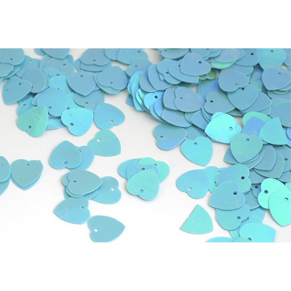 Пайетки россыпью арт.TBY-FLK297 10мм цв.017 голубой уп.50г