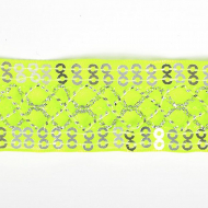 Тесьма с пайетками TBY арт.TH216 шир.25мм цв.057 салатовый уп.18,28м