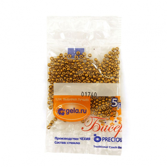 Бисер №10, 5 г., цвет 01740
