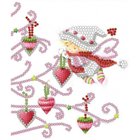 Рисунок на ткани (Бисер) КОНЁК арт. 8105 С любовью 12х10 см