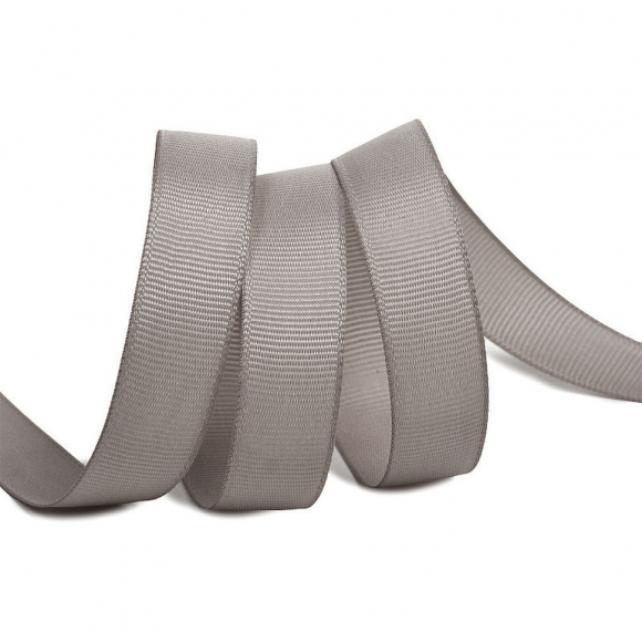 Лента Ideal репсовая в рубчик шир.15мм цв. 09 серый  уп.27,42м