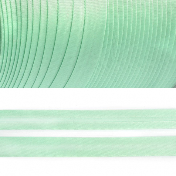 Косая бейка TBY атласная шир.15мм цв.F250 мятный уп.132 м Косая бейка TBY атласная шир.15мм цв.F250 мятный уп.132 м