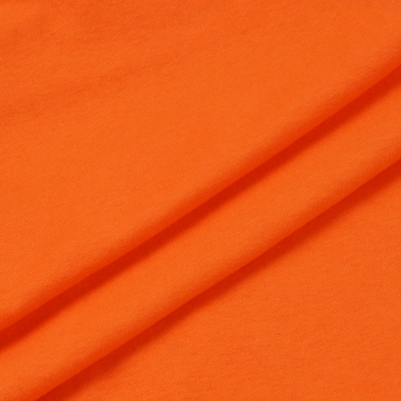 Ткань трикотаж Кулирка хлопок 145г опененд 100+100см оранжевый 16-1362 уп.6м
