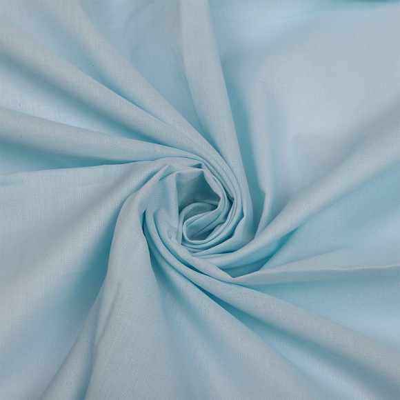 Ткань Батист 72 г/м? 100% хлопок шир.150 см арт.TBY.Bt.22 цв.св.голубой рул.25м