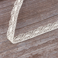 157186_Мерсеризованное хлопковое кружево, 16 мм, шампань