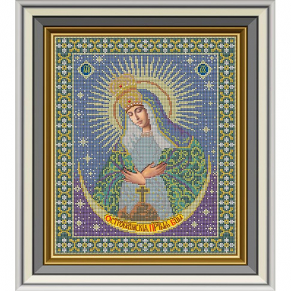 Набор для вышивания бисером GALLA COLLECTION арт.И 019 Икона Божией Матери Остробрамская 27x32 см
