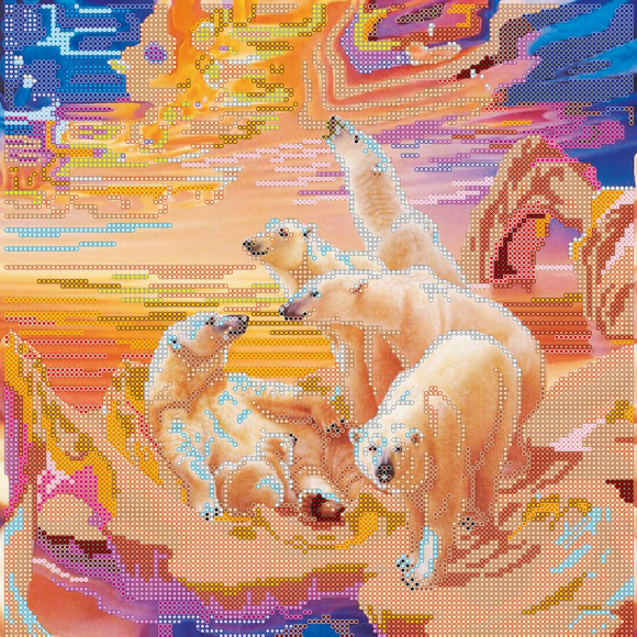 Схема на холсте АБРИС АРТ арт. AC-275 Закаты Заполярья 30х30 см