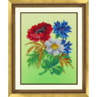 Набор для вышивания бисером ПАУТИНКА арт.Б-1213 Полевой букетик 14х18 см