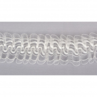 Лента шторная 100мм сборка шахматка арт.П-7050М цв.прозрачный уп.50м