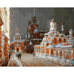 Картины по номерам Белоснежка арт.БЛ.075-AB Перед Рождеством 40х50 см