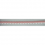 65290_Мерсеризованное хлопковое кружево, 10 мм, цвет пыльно-розовый с белым