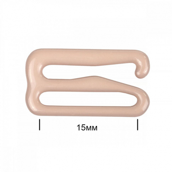 Крючок для бюстгальтера металл TBY-57740 d15мм, цв.S185 серебристый пион, уп.100шт