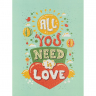 Кристальная мозаика ФРЕЯ арт.ALBP-312 Всё, что тебе нужно-любовь (постер) 30х40 см