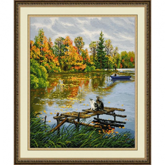 Набор для вышивания ОВЕН арт. 850 Маруська и Котовский 34х40 см