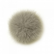 Помпон TBY натуральный арт.PNP029 Песец 12см цв.серый