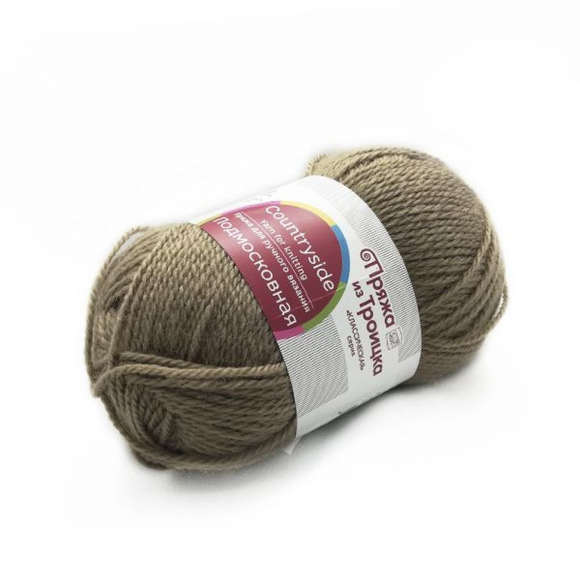 Пряжа для вязания ТРО Подмосковная (50% шерсть, 50% акрил) 10х100г/250м цв.0165 темно-бежевый Пряжа для вязания ТРО Подмосковная (50% шерсть, 50% акрил) 10х100г/250м цв.0165 темно-бежевый