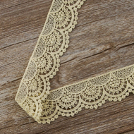 185612_Мерсеризованное хлопковое кружево, 33 мм, цвет бежевый