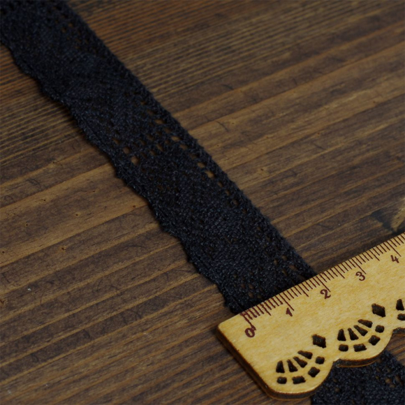 Тесьма вязаная 20мм TBHA.944 цв.черный уп.9,14м