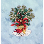 Набор для вышивания бисером MILL HILL Новогодняя ель 6х7 см