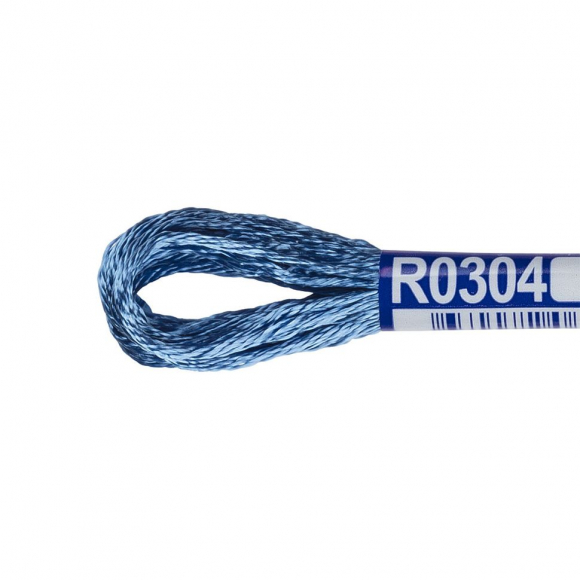 Нитки для вышивания Gamma мулине 100% вискоза 12 x 8 м цв.R0304 св.синий