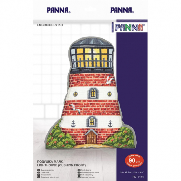 Набор для вышивания PANNA арт. PD-7174 Подушка Маяк 35х42,5 см