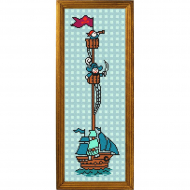 Рисунок на канве (страмин) с нанесенным рисунком ЧАРIВНИЦЯ арт. S79 Свистать всех наверх! 14х42 см