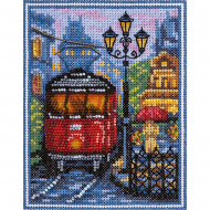 Набор для вышивания PANNA арт. GM-1780 Пражский трамвайчик 11х14,5 см