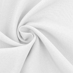Ткань габардин TBYGab-150101 150г/м2 100% полиэстер шир.150см цв.101 белый рул.50м