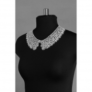 Воротник гипюр KRUZHEVO арт.TR.12544 21см цв.белый уп.25 комп