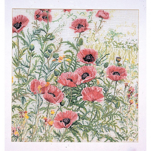 Набор для вышивания THEA GOUVERNEUR арт.2061А Розовые маки 45х47 см