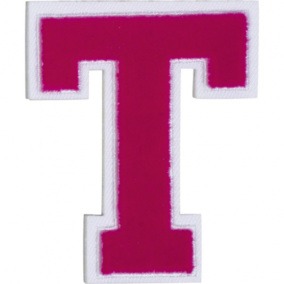Термоаппликация "Буква Т розовая"