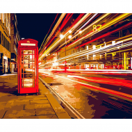 Картины по номерам на дереве Flamingo ФТ.FLA018 Ночной Лондон 40х50 см